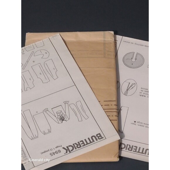 Vtg Butterick Sewing Pattern 6945 Vest Blouse Skirt Pants Sizes 6 -8- 10 Uncut - Picture 5 of 6